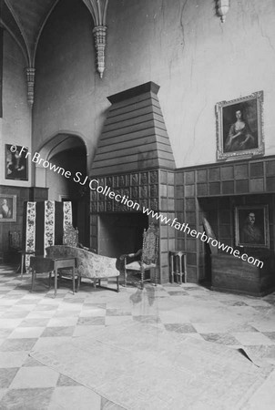 GORMANSTOWN CASTLE  FIREPLACE IN GREAT HALL